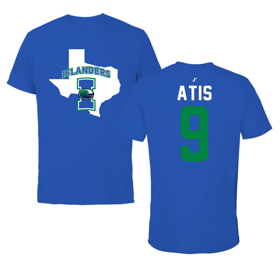 Texas A&M University-Corpus Christi Soccer Blue State Tee - #9 Mai-Lisa Atis