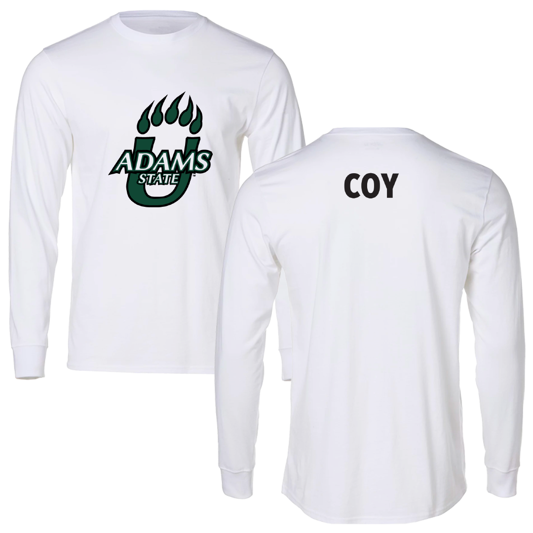 Adams State University Wrestling White Performance Long Sleeve - Greg Coy