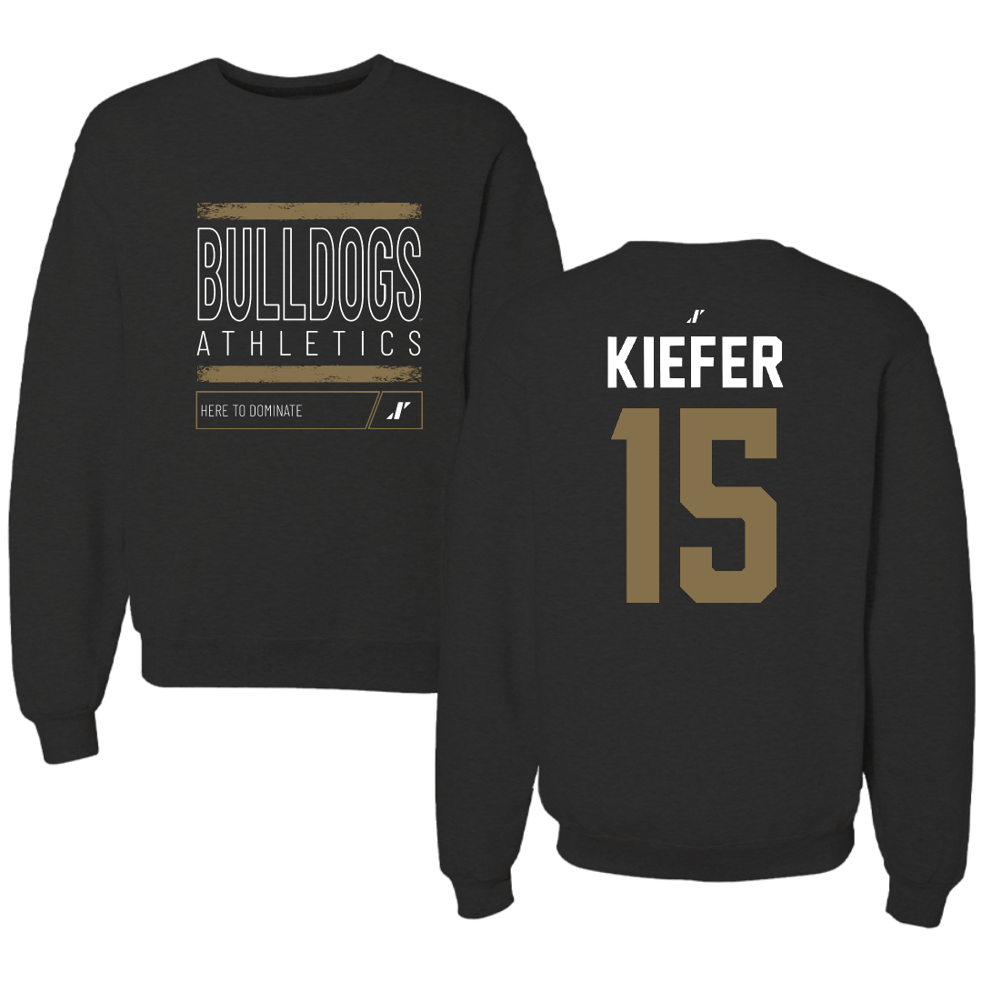Bryant University Basketball Black Dominate Crewneck - #15 Dana Kiefer
