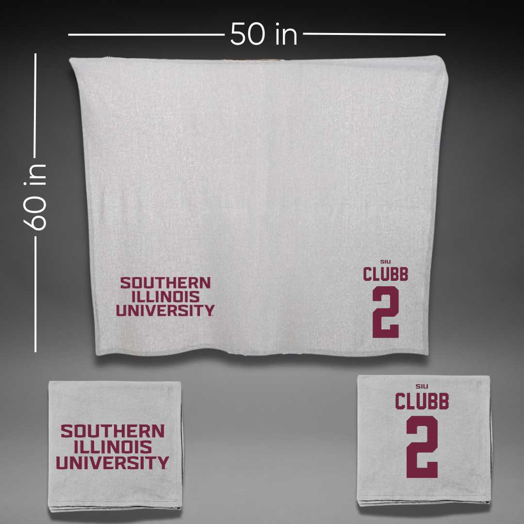 Southern Illinois University at Carbondale Basketball Gray Blanket - #2 Paige Clubb