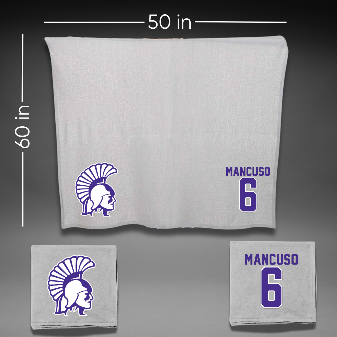 Winona State University Softball Gray Blanket - #6 Tiegan Mancuso