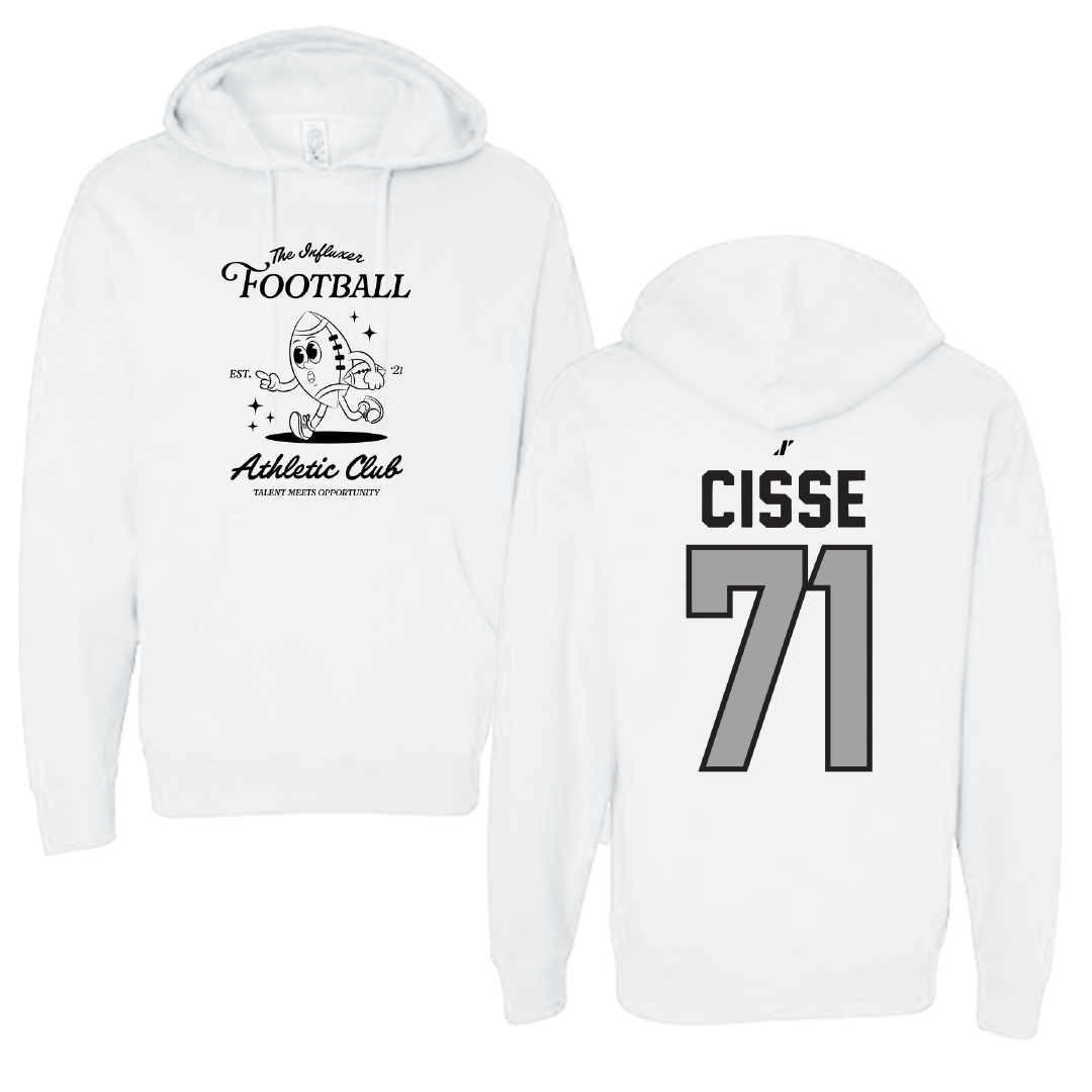 Football White Influxer Athletic Club Hoodie - #71 Tigana Cisse