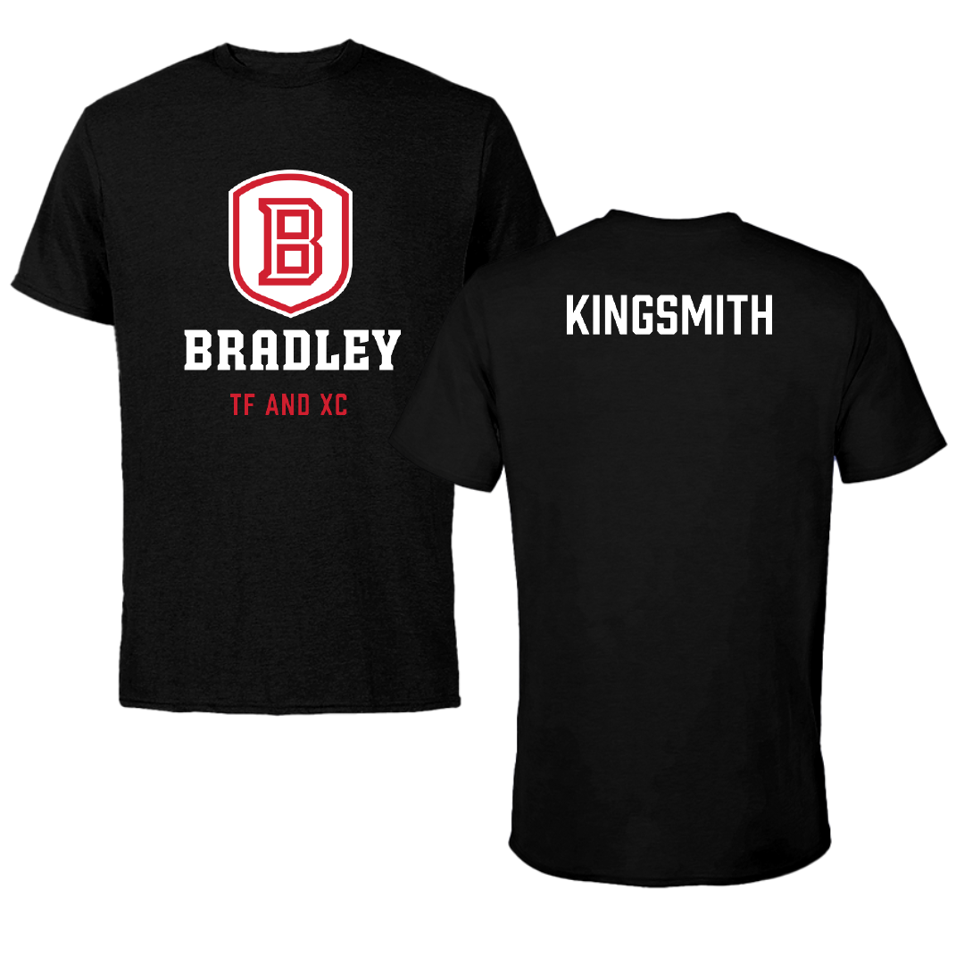 Bradley University TF and XC Black Block Performance Tee - Kaden Kingsmith