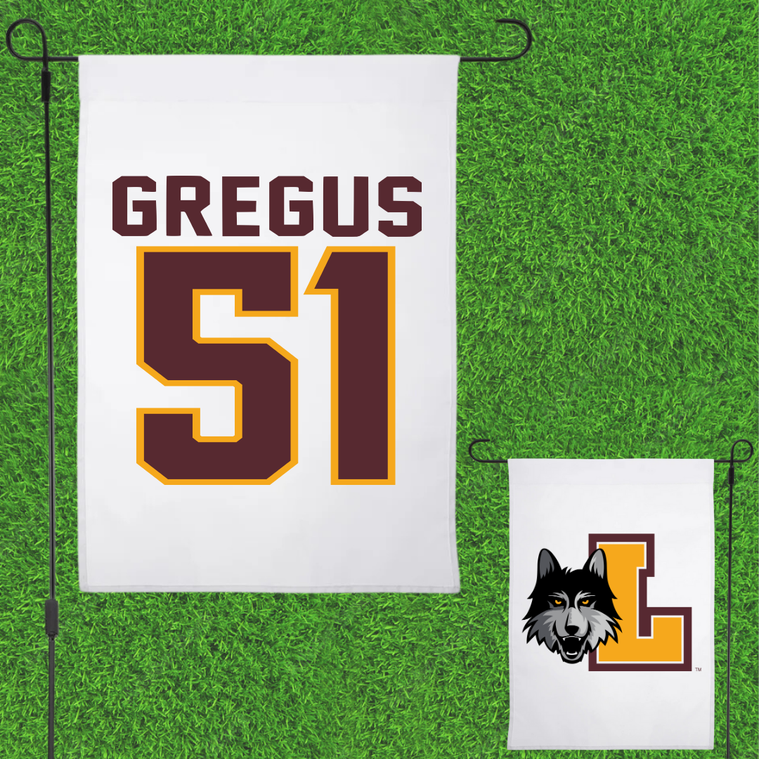 Loyola University-Chicago Softball White Garden Flag - #51 Abbie Gregus