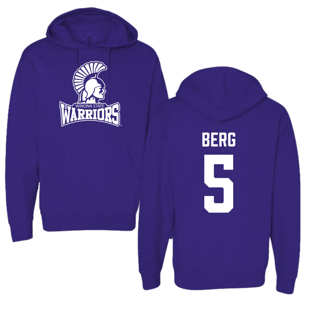Winona State University Volleyball Purple Hoodie - #5 Jayda Berg