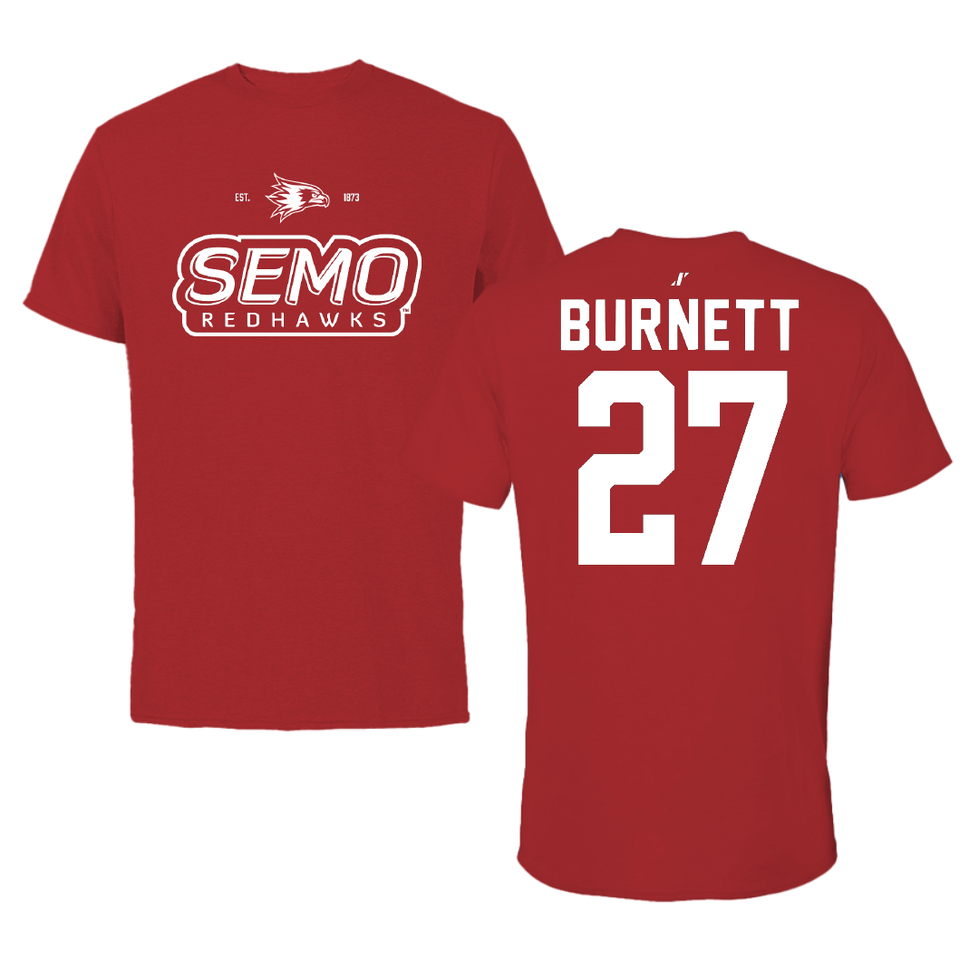 Southeast Missouri State University Softball Canvas Red General Tee - #27 Hailey Burnett