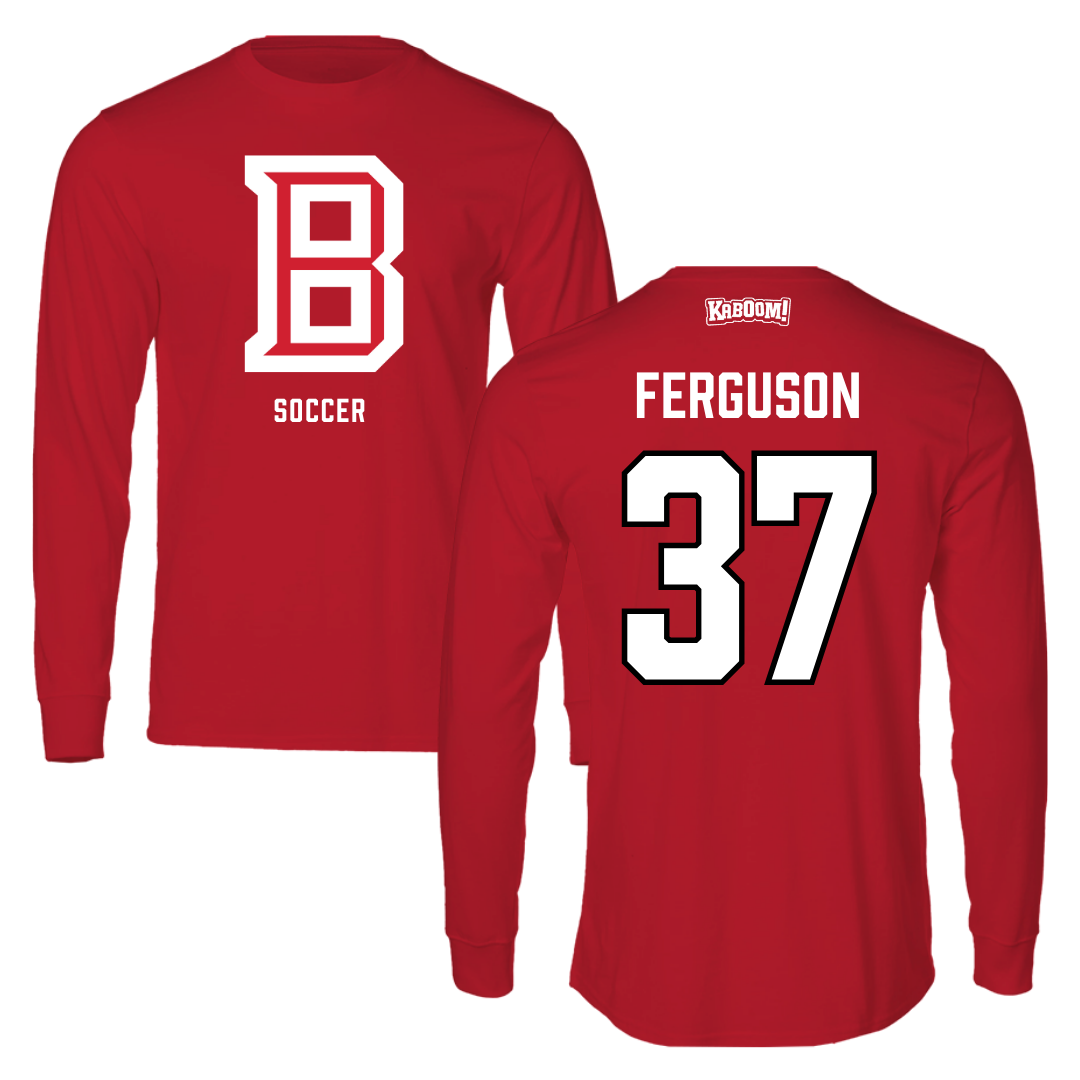 Bradley University Soccer Red Performance Long Sleeve - #37 Ian Ferguson