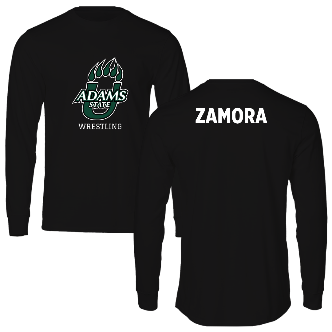 Adams State University Wrestling Black State Performance Long Sleeve - Aaron Zamora