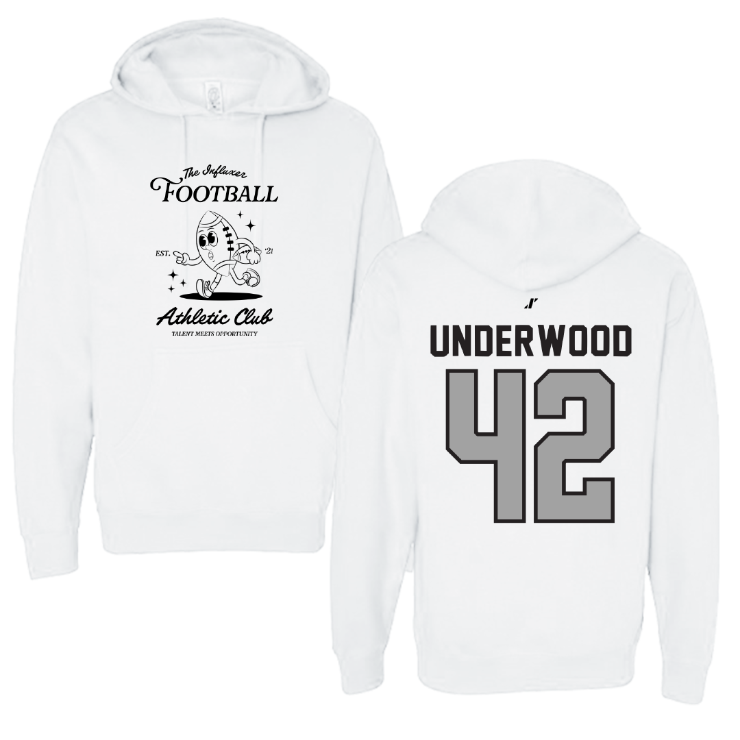 Football White Influxer Athletic Club Hoodie - #42 Rocco Underwood