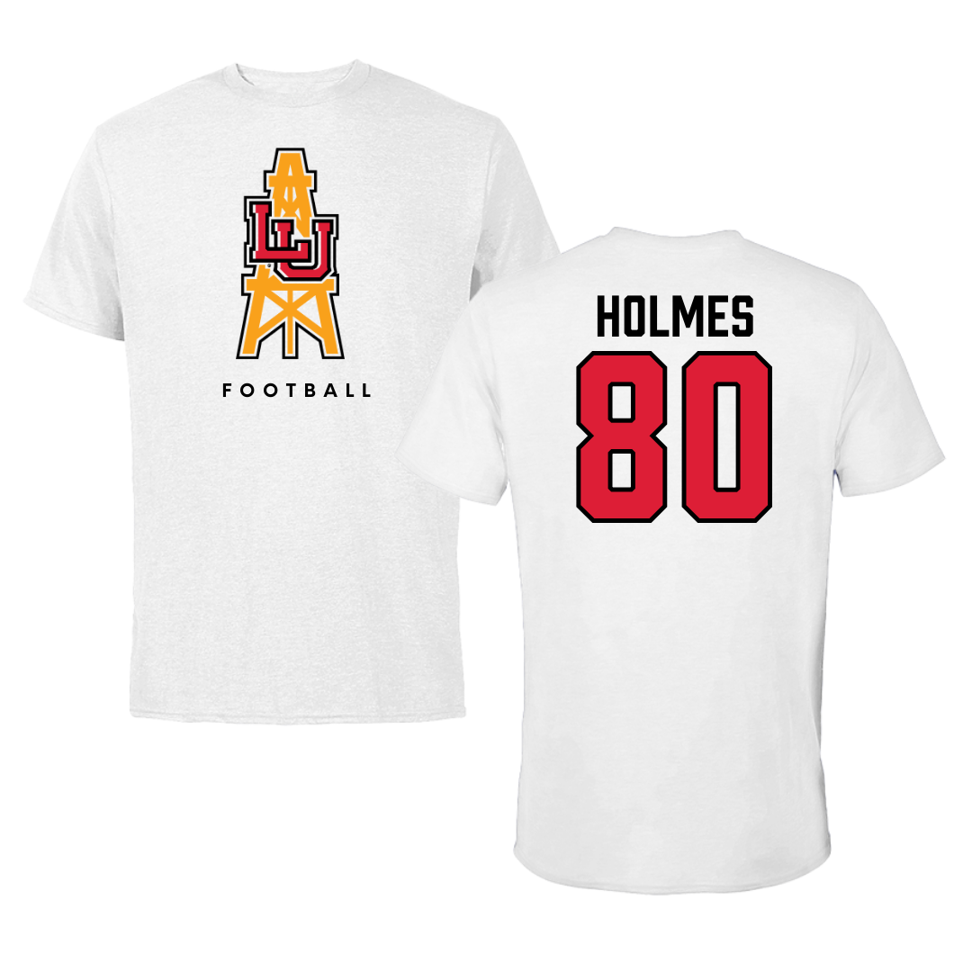 Lamar University Football White Performance Tee - #80 Carter Holmes