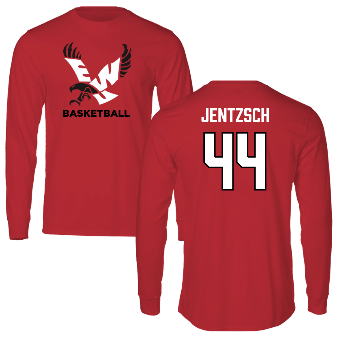 Eastern Washington University Basketball Red EWU Long Sleeve - #44 Camille Jentzsch
