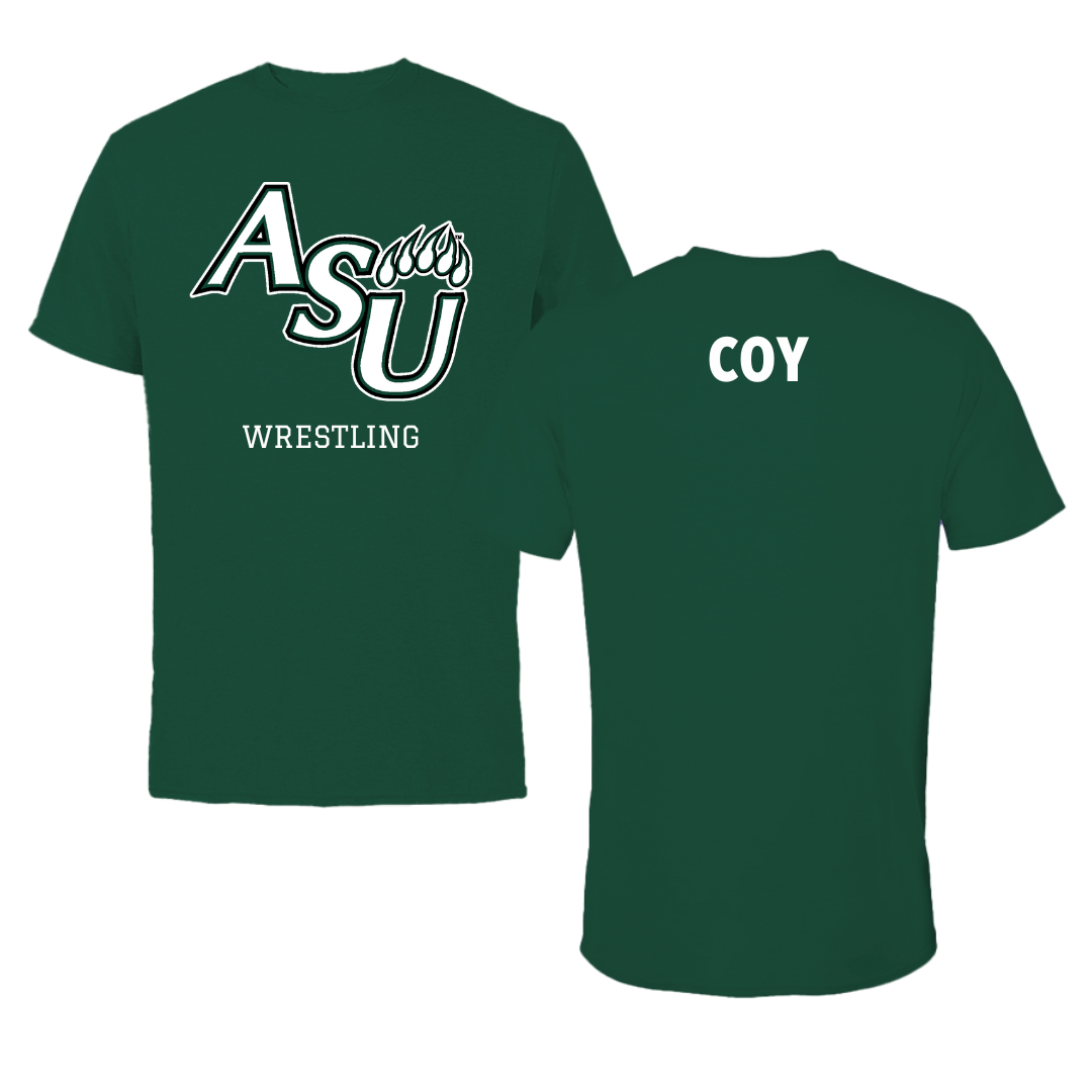 Adams State University Wrestling Green Tee - Greg Coy