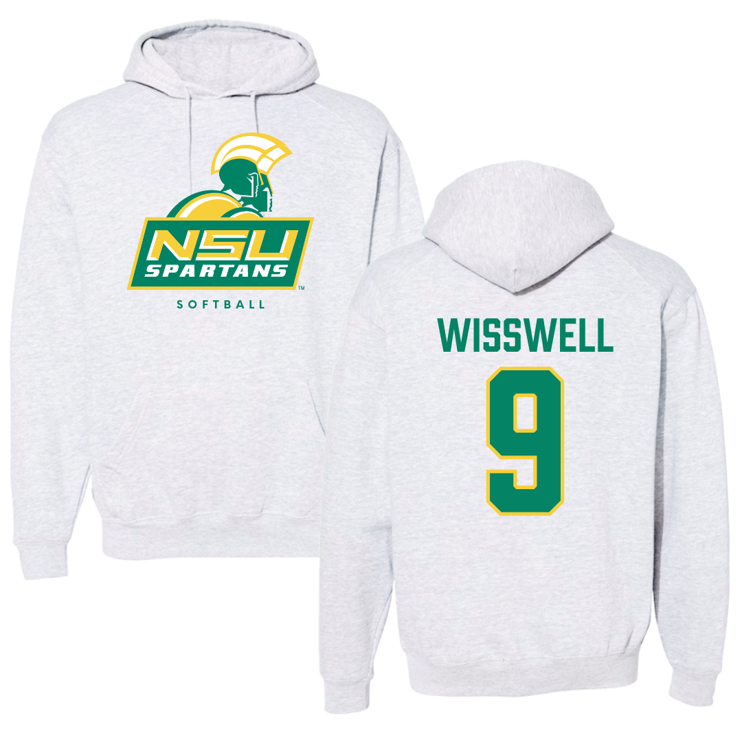 Norfolk State University Softball Gray Hoodie - #9 Leah Wisswell