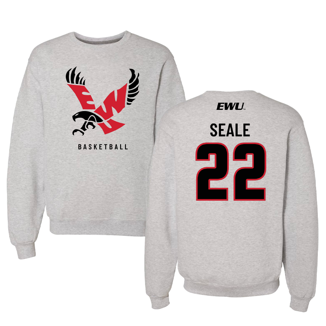 Eastern Washington University Basketball Gray Crewneck - #22 Jackson Seale