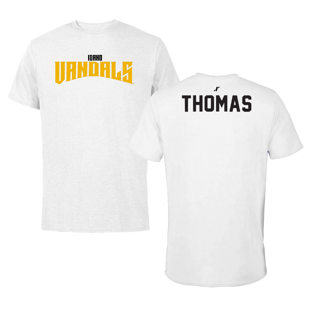 University of Idaho TF and XC White Classic Tee - Reid Thomas