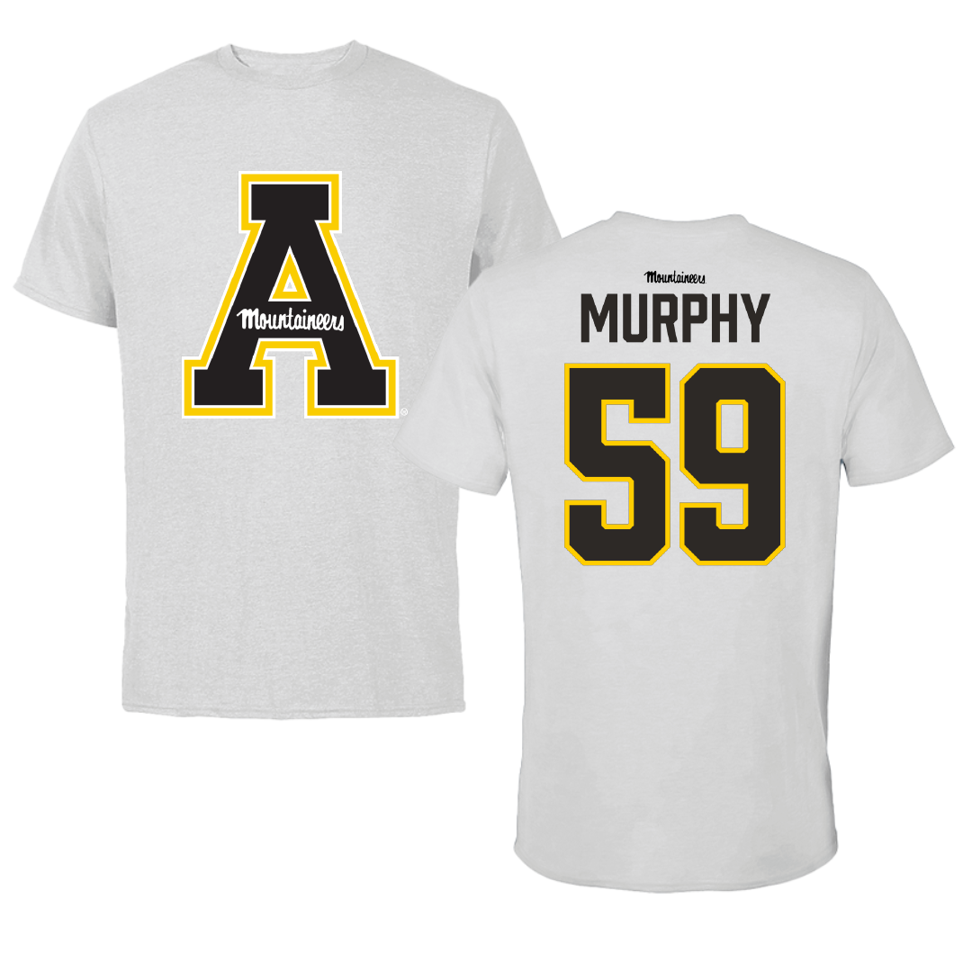 Appalachian State University Football Light Gray Performance Tee - #59 Jack Murphy