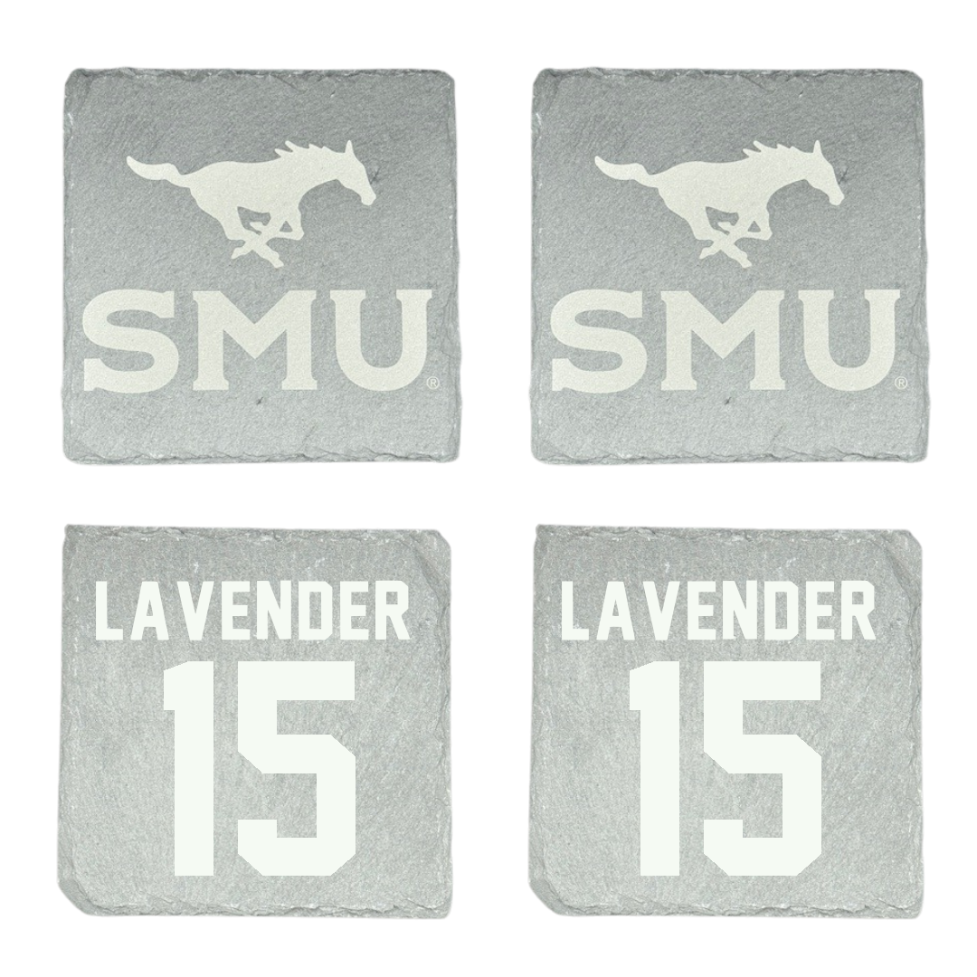Southern Methodist University Football Stone Coaster (4 Pack)  - #15 Jaxson Lavender