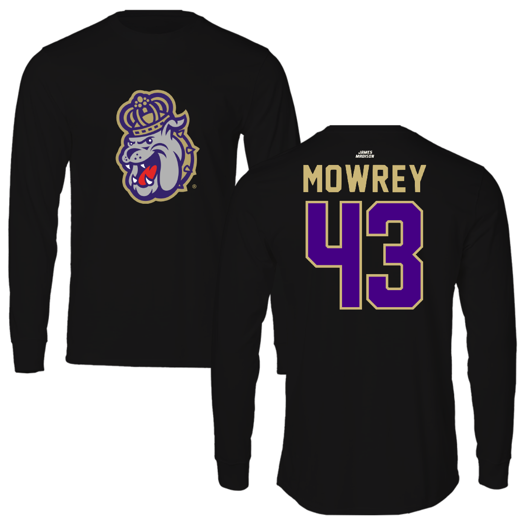 James Madison University Football Black Long Sleeve - #43 Jack Mowrey