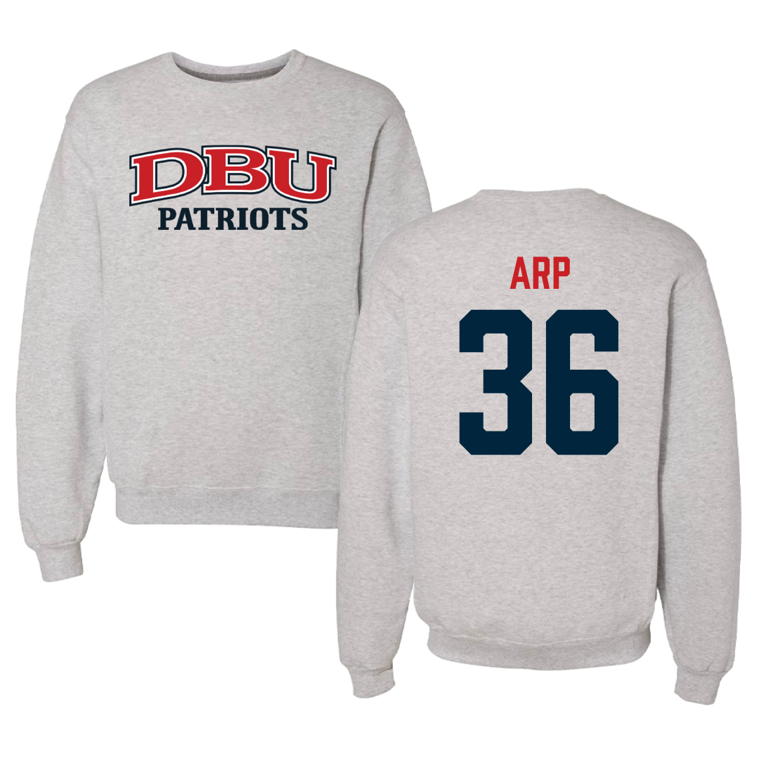 Dallas Baptist University STUNT Gray Crewneck - #36 Ashtyn Arp