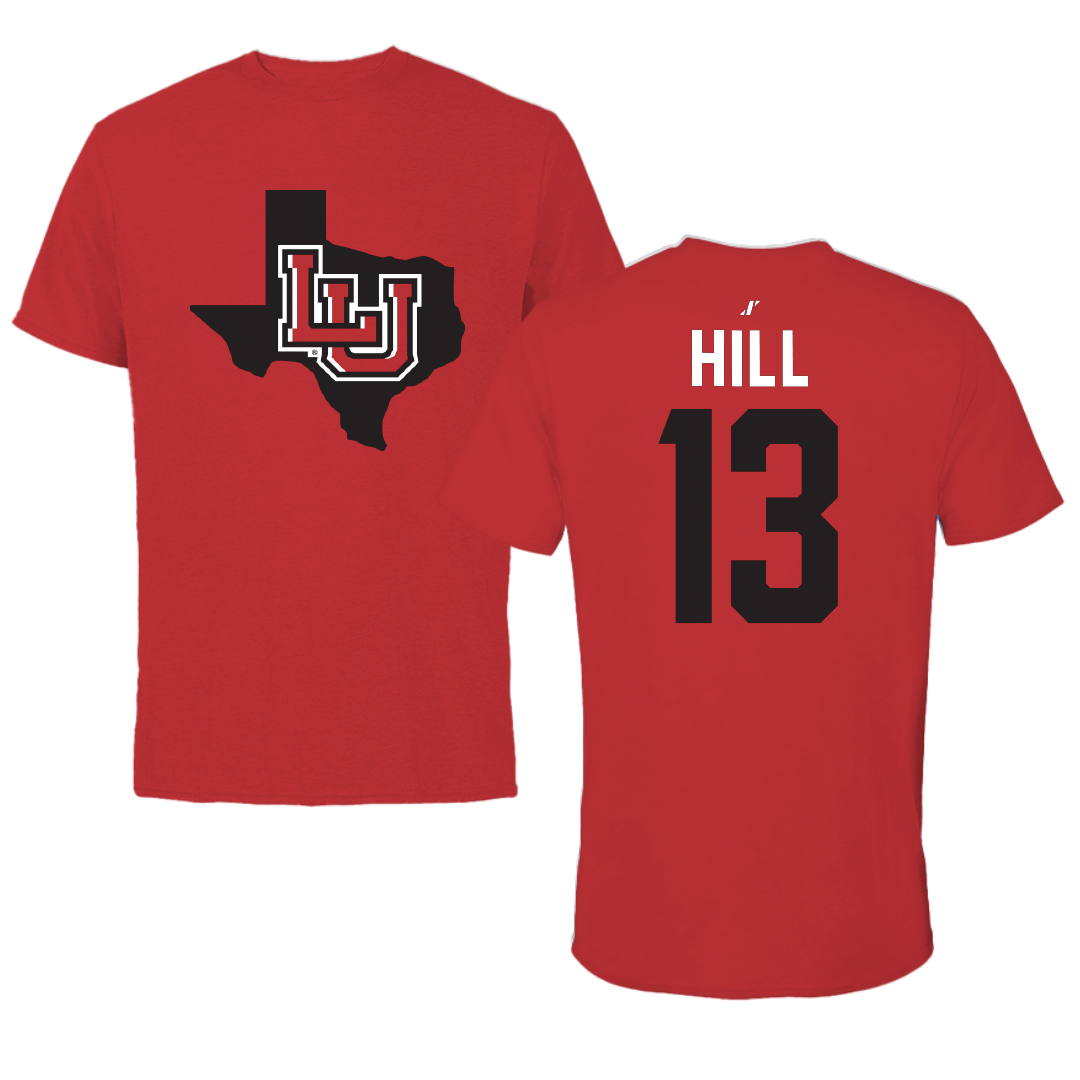 Lamar University Basketball Red State Tee - #13 Taliah Hill