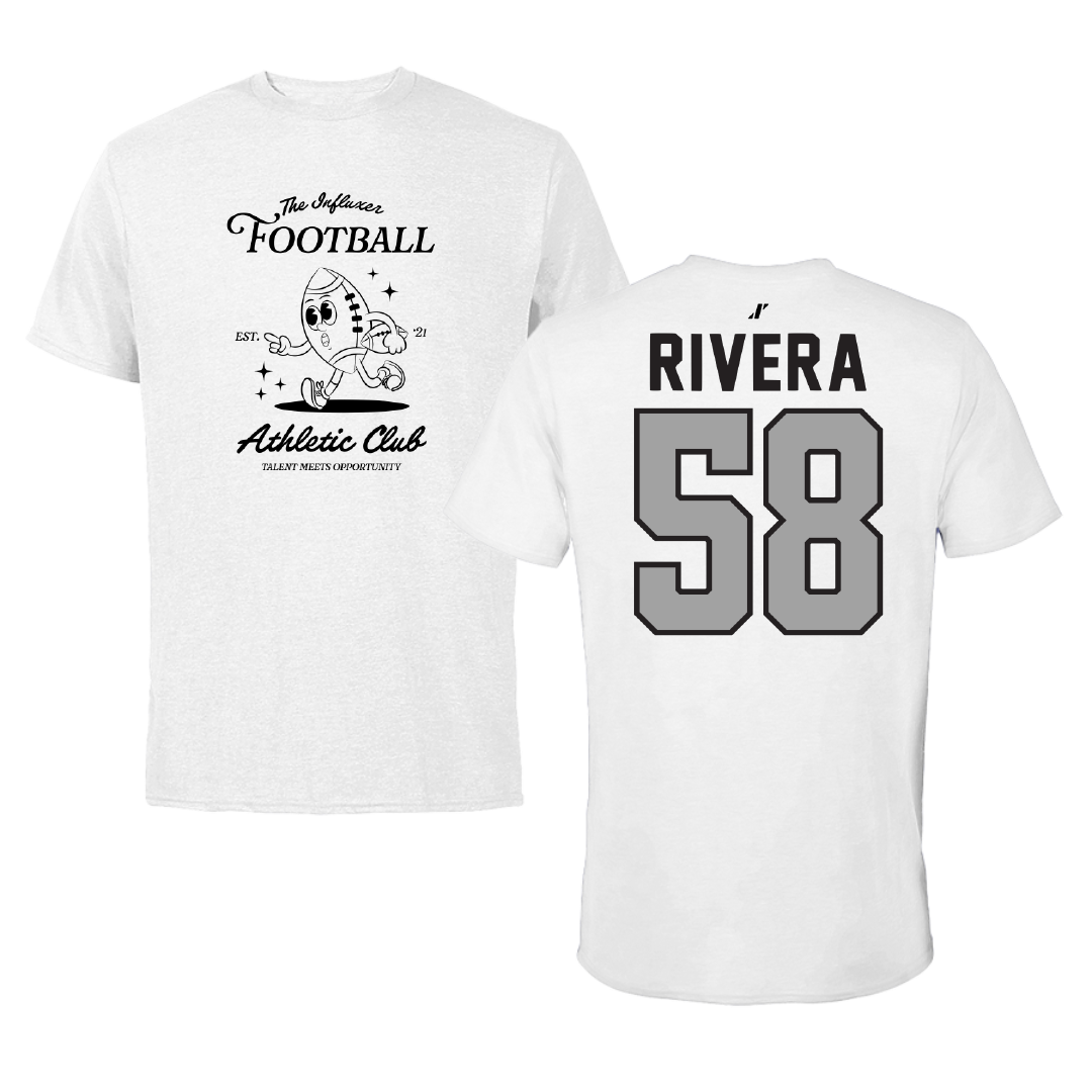 Football White Influxer Athletic Club Tee - #58 Ashton Rivera