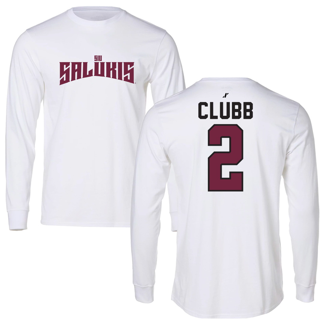 Southern Illinois University at Carbondale Basketball White Classic Long Sleeve - #2 Paige Clubb