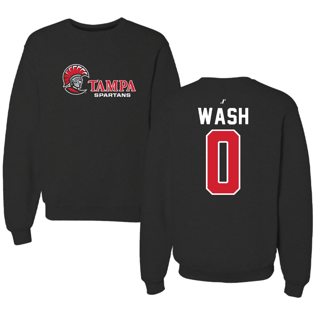 University of Tampa Baseball Black Crewneck - #0 Logan Wash