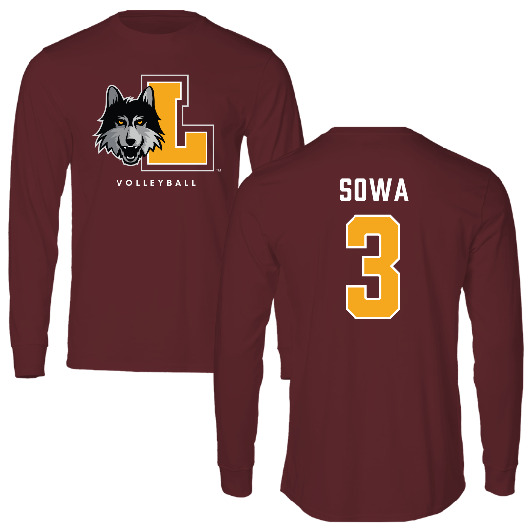 Loyola University-Chicago Volleyball Maroon Mascot Performance Long Sleeve - #3 JJ Sowa