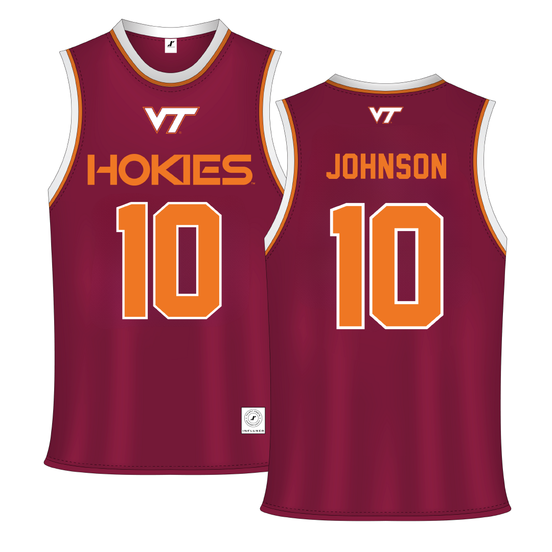 Virginia Tech Maroon Basketball Jersey - #10 Tyler Johnson