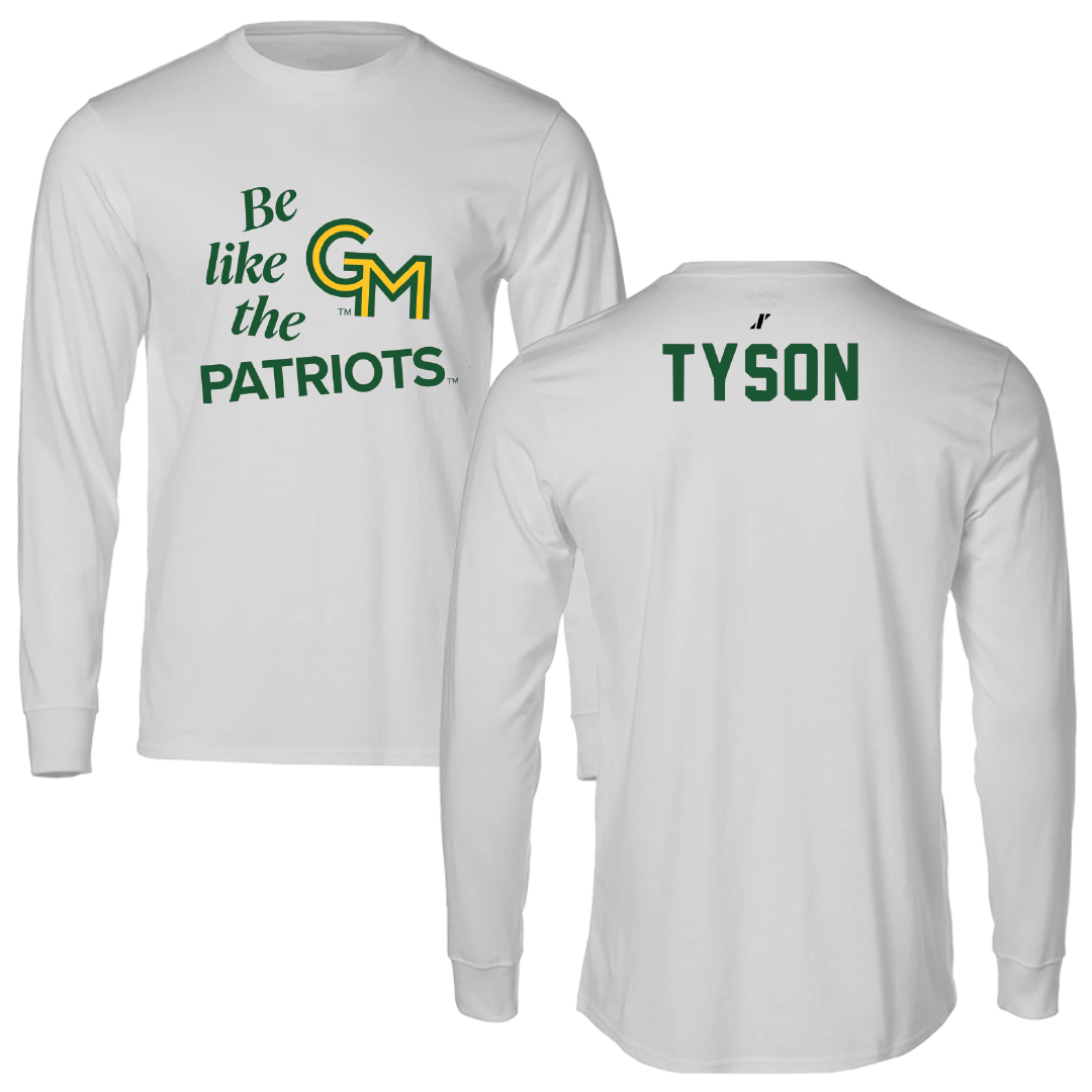George Mason University TF and XC Light Gray Be Like Us Long Sleeve - Kailynn Tyson