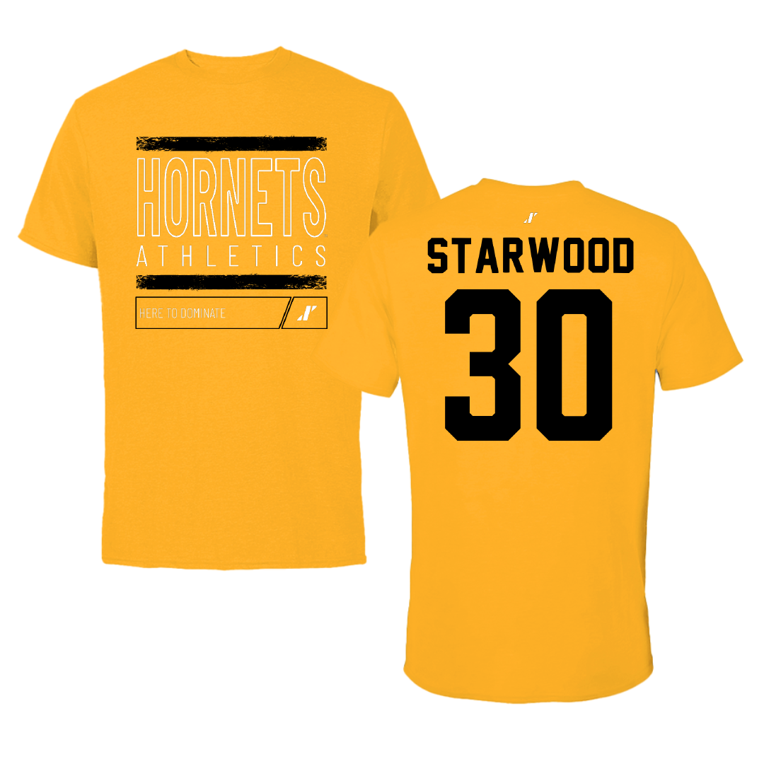 Alabama State University Soccer Gold Dominate Performance Tee - #30 Lauryn Starwood