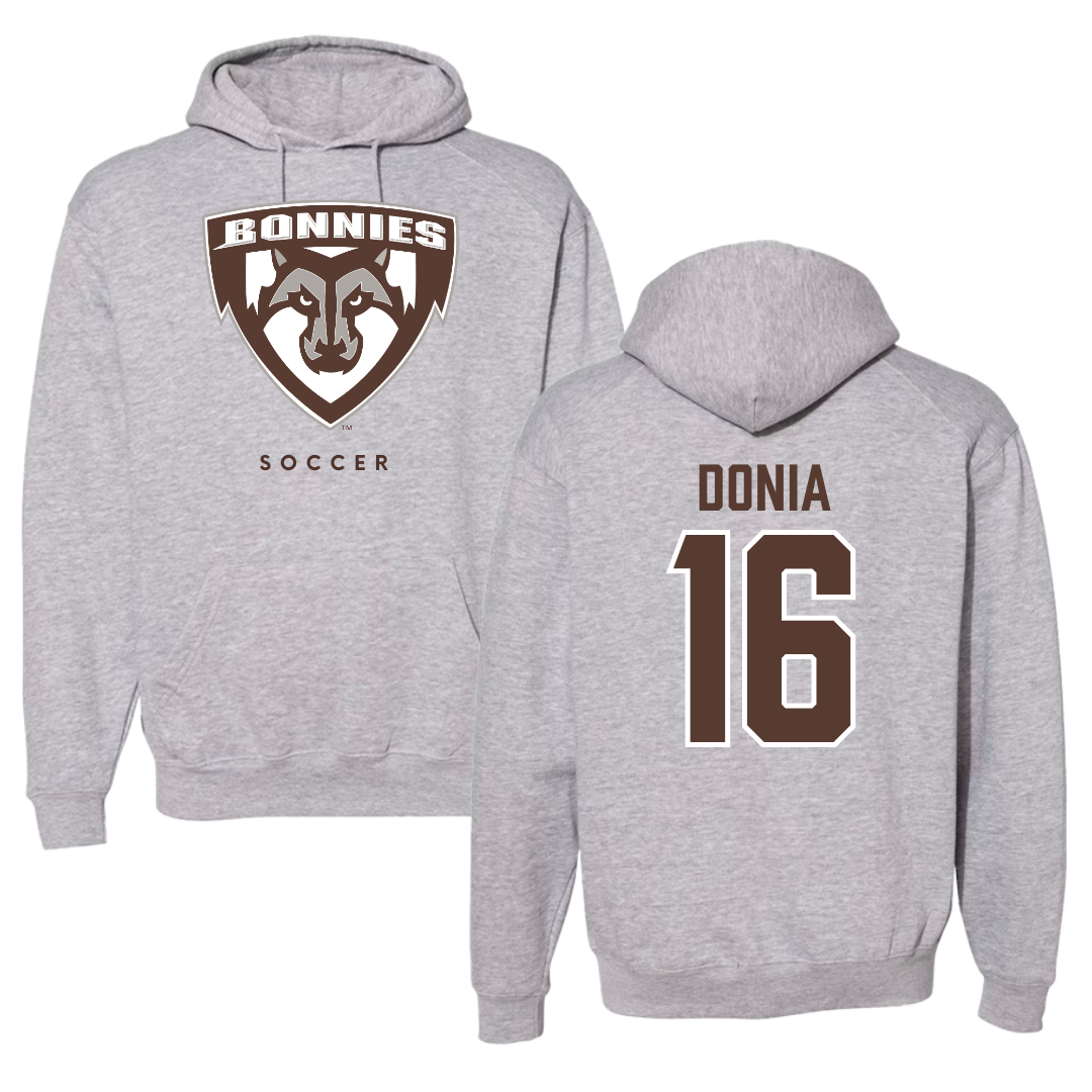 St. Bonaventure University Soccer Gray Hoodie - #16 Alessia Donia