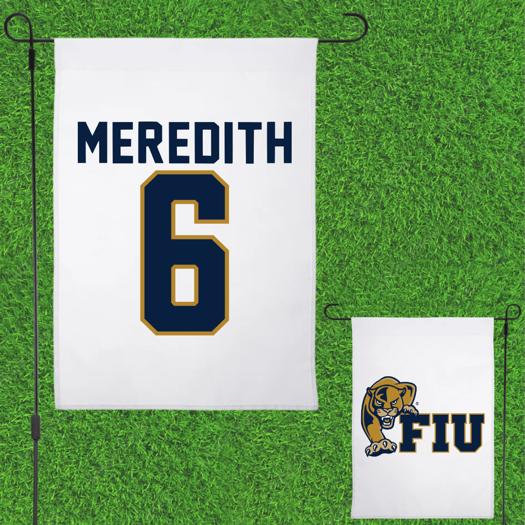 Florida International University Softball White Garden Flag - #6 Kally Meredith