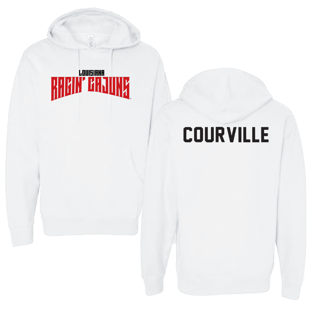University of Louisiana at Lafayette TF and XC White Classic Hoodie - Juliana Courville