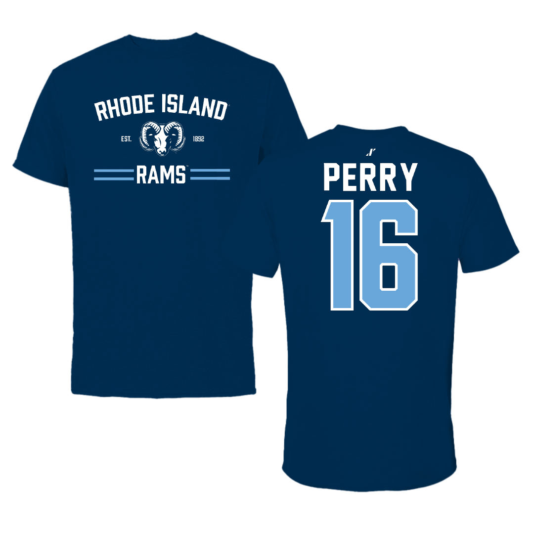 University of Rhode Island Baseball Navy General Performance Tee - #16 Braeden Perry