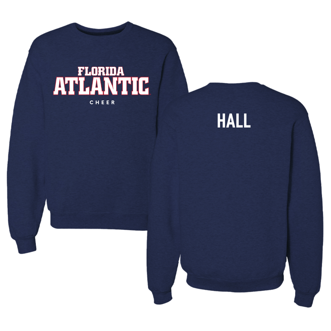 Florida Atlantic University Cheer Navy Crewneck - Ashley Hall