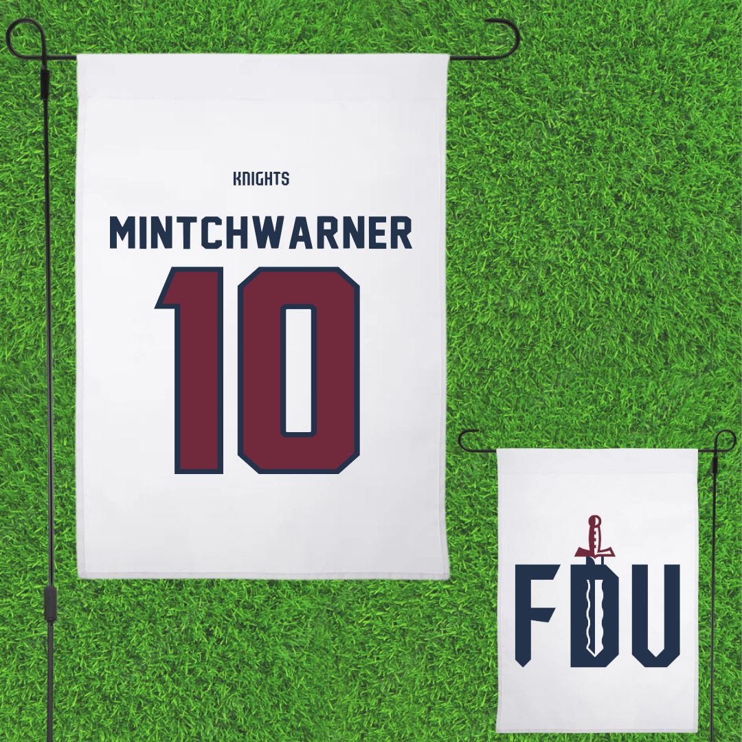 Fairleigh Dickinson University-Metropolitan Campus Lacrosse White Garden Flag - #10 Lane Mintchwarner