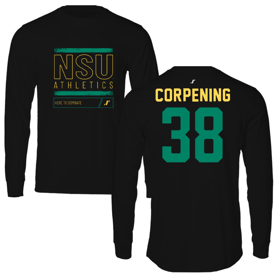 Norfolk State University Football Black Dominate Long Sleeve - #38 Davion Corpening