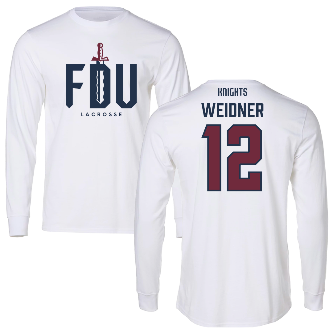 Fairleigh Dickinson University-Metropolitan Campus Lacrosse White Long Sleeve - #12 Addie Weidner