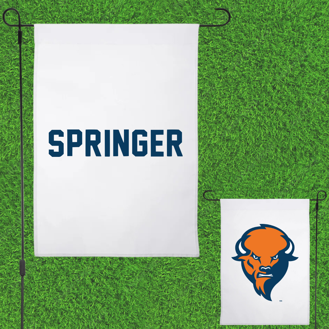 Bucknell University Wrestling White Garden Flag - Nolan Springer