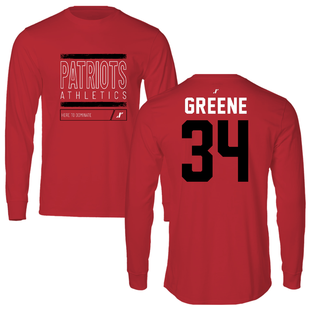 Dallas Baptist University Soccer Red Dominate Long Sleeve - #34 Ava Greene