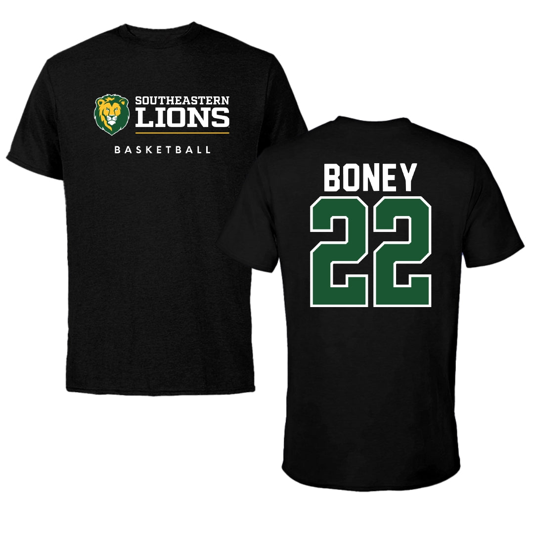 Southeastern Louisiana University Basketball Black Performance Tee - #22 Asher Boney