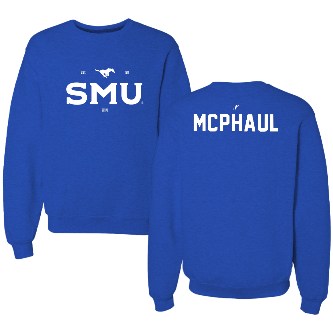 Southern Methodist University TF and XC Blue General Crewneck - Camryn McPhaul