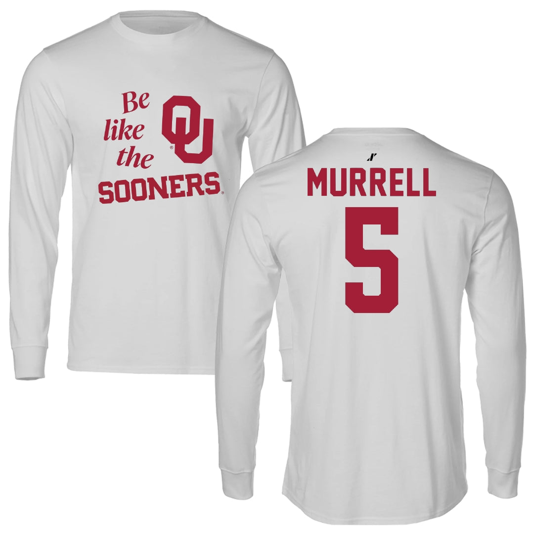 University of Oklahoma Soccer Light Gray Be Like Us Long Sleeve - #5 Hadley Murrell