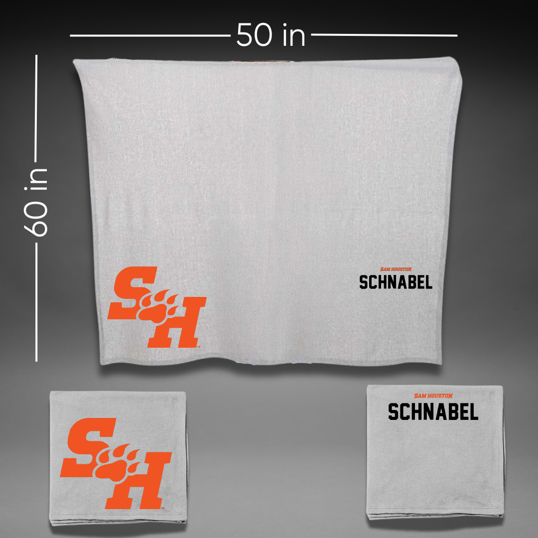 Sam Houston State University Tennis Gray Blanket - Jacqueline Schnabel
