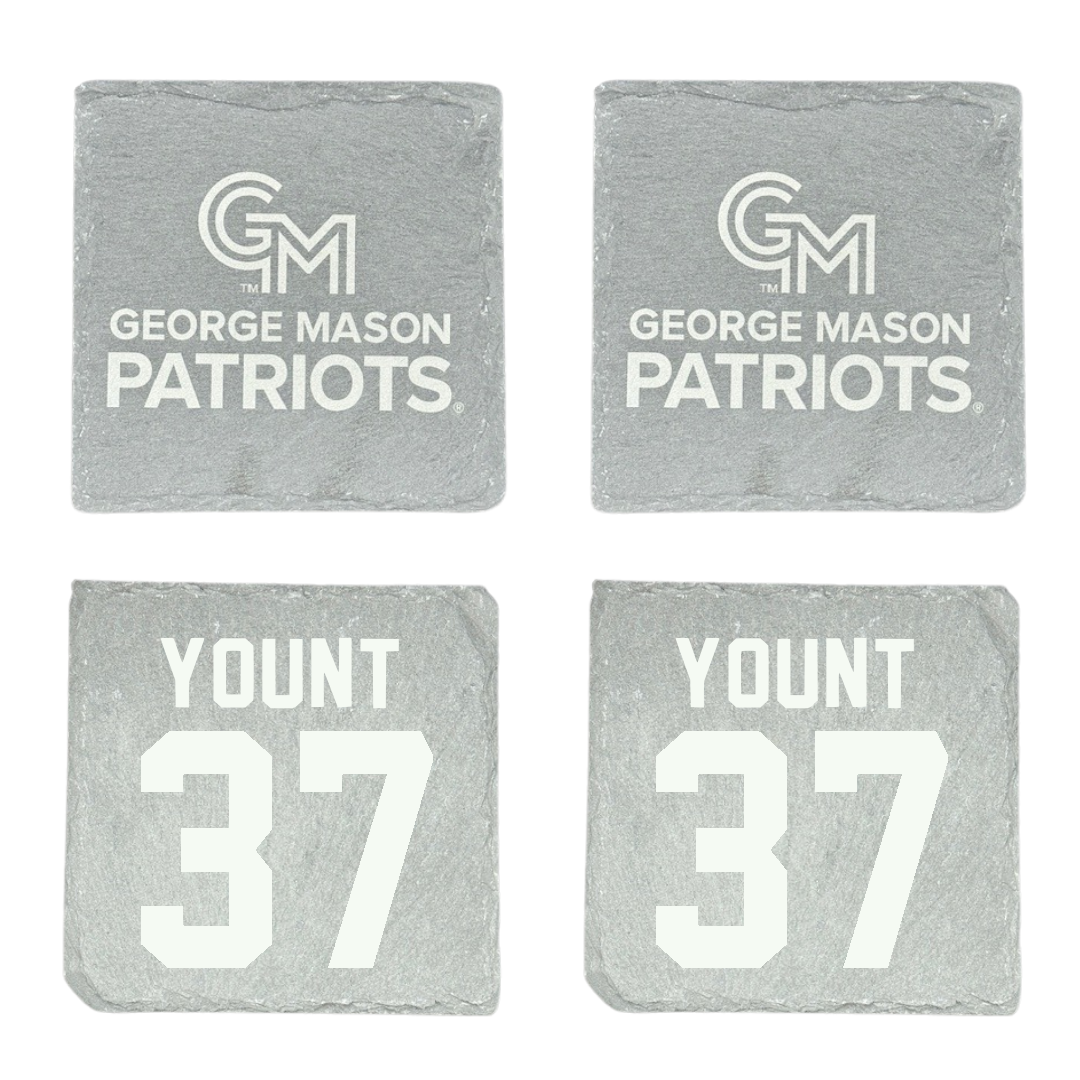 George Mason University Baseball Stone Coaster (4 Pack)  - #37 Britt Yount