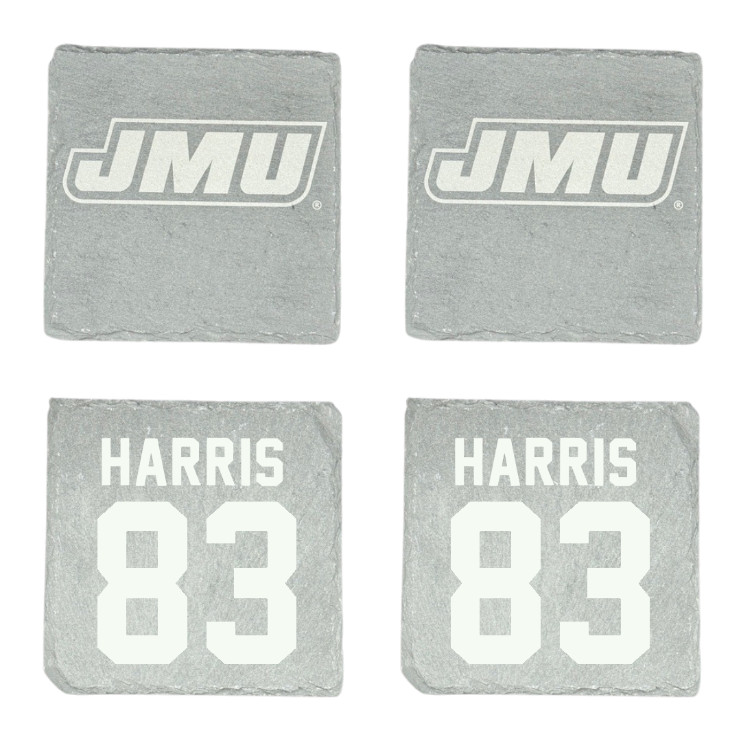 James Madison University Football Stone Coaster (4 Pack)  - #83 Erick Harris
