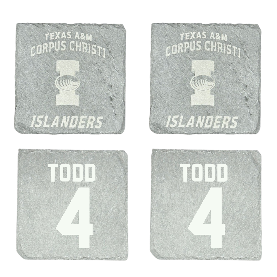Texas A&M University-Corpus Christi Softball Stone Coaster (4 Pack)  - #4 Riley Todd