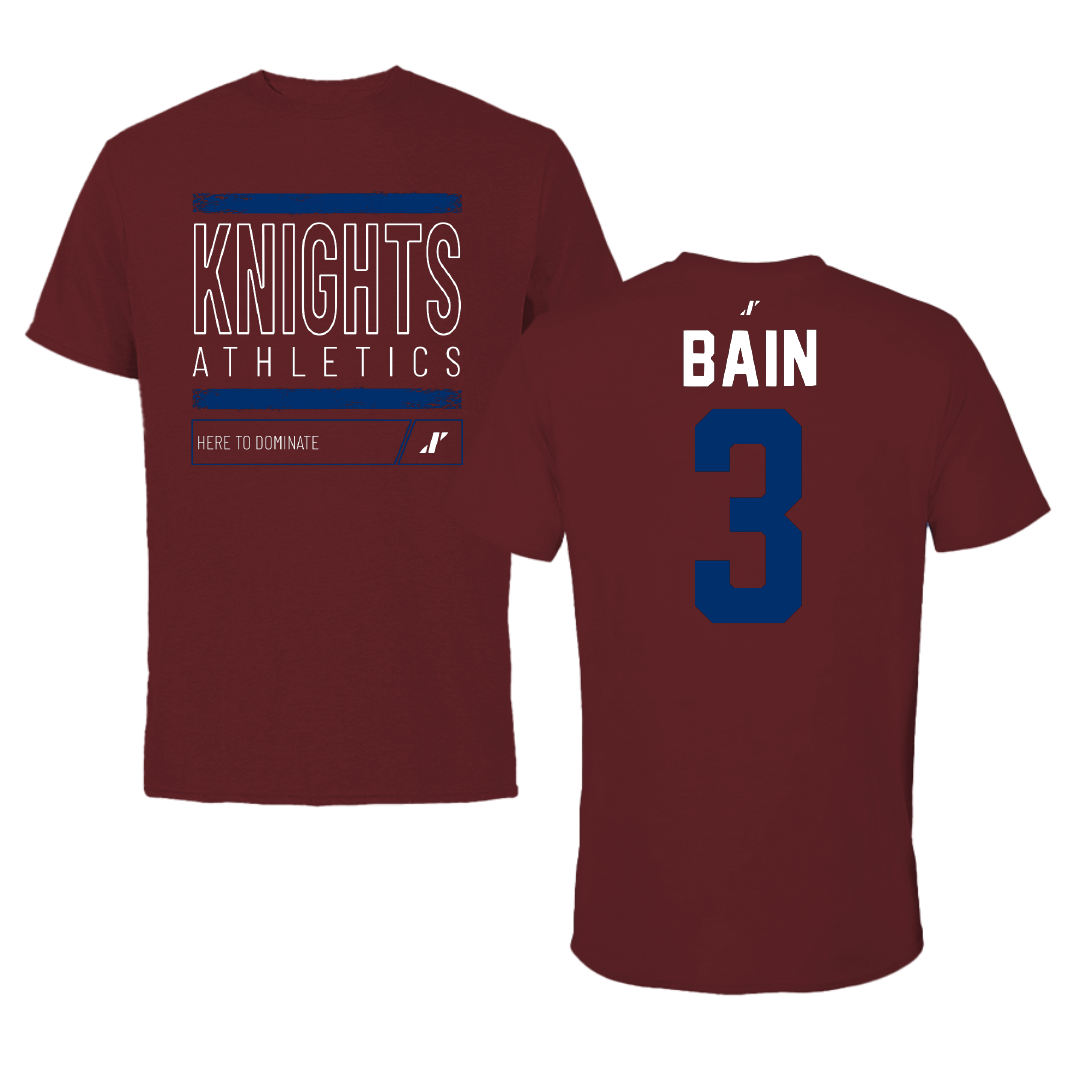 Fairleigh Dickinson University-Metropolitan Campus Volleyball Maroon Dominate Tee - #3 Avery Bain