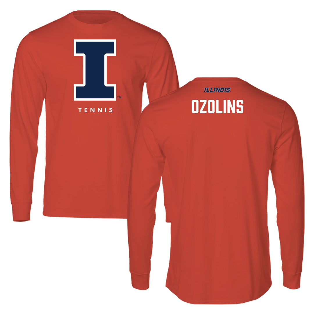 University of Illinois Tennis Orange Long Sleeve - Karlis Ozolins